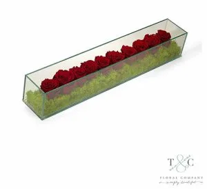 red forever floral roses dallas decor store